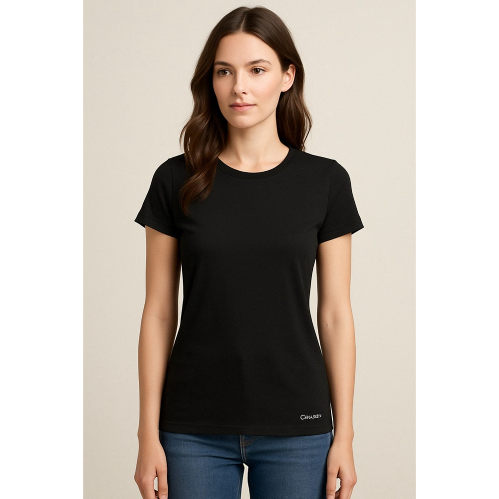 Calvin Klein Black Slim-Fit Logo T-Shirt – Women’s M Sleepwear Tee